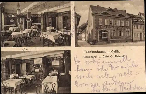Ak Bad Frankenhausen am Kyffhäuser Thüringen, Konditorei und Café O. Rössel