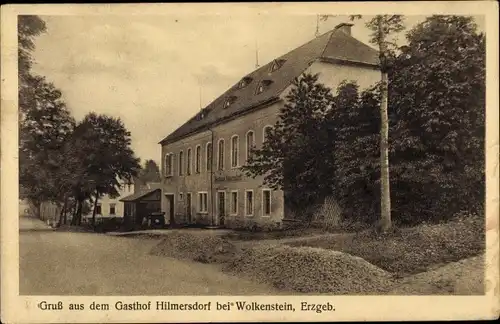 Ak Hilmersdorf Wolkenstein in Sachsen, Gasthof Hilmersdorf