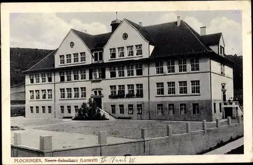 Ak Plochingen im Kreis Esslingen, Neues Schulhaus, Lazarett