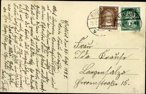 Ak Erfurt in Thüringen, Neue Kavalleriekaserne, Panorama