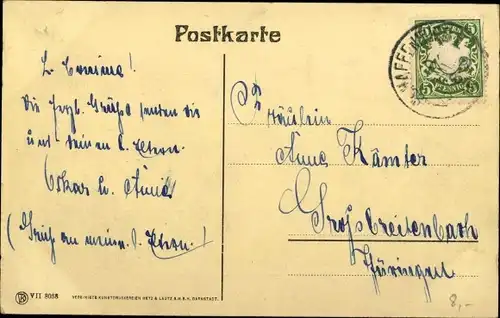 Ak Aschaffenburg in Unterfranken, Neues Kriegerdenkmal