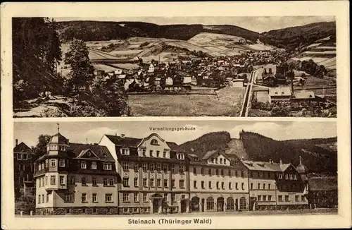 Ak Steinach im Thüringer Wald, Verwaltungsgebäude, Panorama