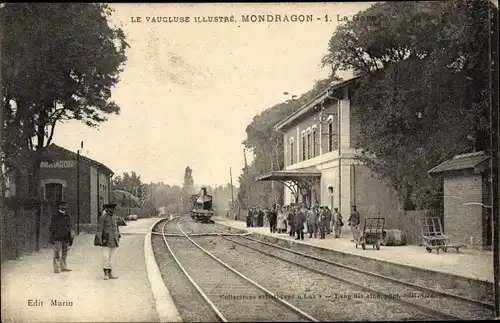 Ak Mondragon Vaucluse, La Gare