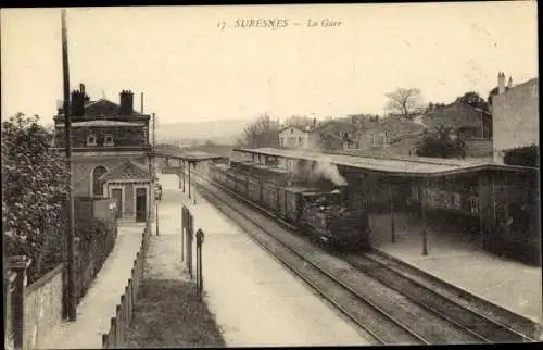 Ak Suresnes Hauts de Seine, La Gare