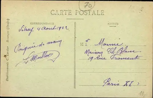 Ak Vitrey sur Mance Haute Saone, La Gare, Eisenbahn