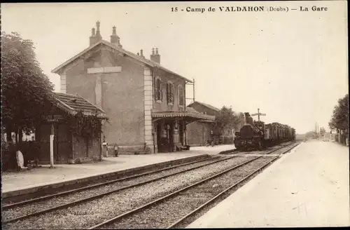 Ak Valdahon Doubs Frankreich, La Gare, Eisenbahn