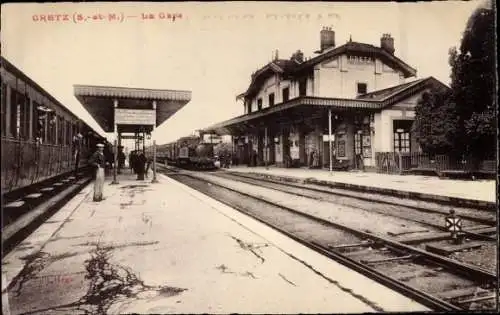 Ak Gretz-Armainvilliers Seine et Marne, La Gare