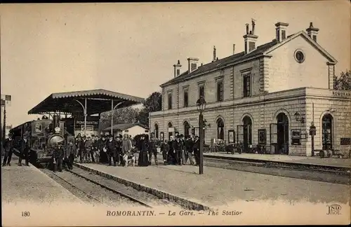 Ak Romorantin-Lanthenay Loir-et-Cher, La Gare, The Station, Eisenbahn