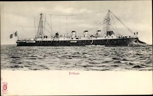 Ak Französisches Kriegsschiff Pothuau, Croiseur Cuirassé