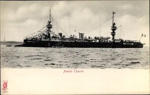 Ak Französisches Kriegsschiff Amiral Charner, Croiseur Cuirassé