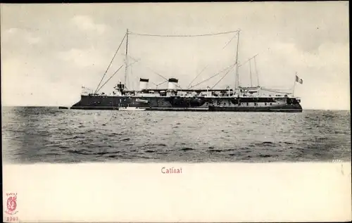 Ak Französisches Kriegsschiff Catinat, Croiseur