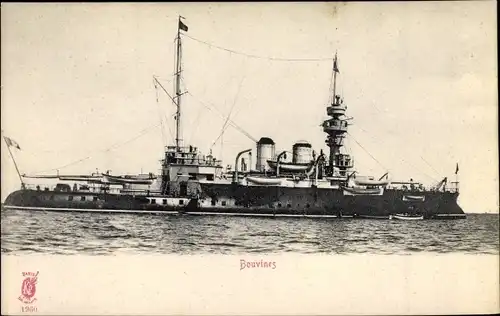 Ak Französisches Kriegsschiff Bouvines, Cuirasse