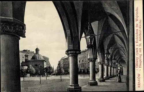 Ak Kraków Krakau Polen, Hauptring, St. Adalbert Kirche