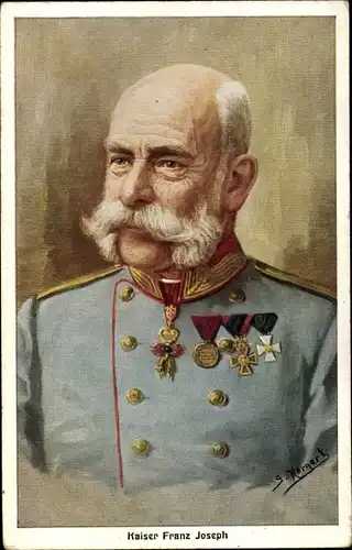 Künstler Ak Hornert, G., Kaiser Franz Joseph I., Portrait