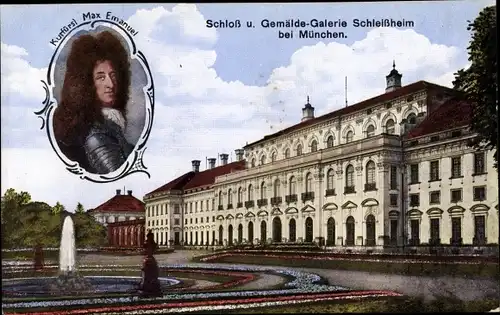 Ak Schleißheim in Oberbayern, Schloss, Gemäldegalerie, Porträt Kurfürst Max Emanuel