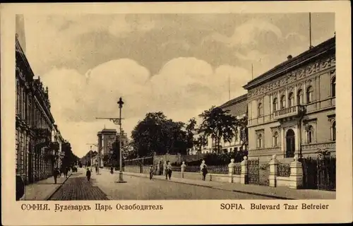 Ak Sofia Bulgarien, Boulevard Tzar Befreier