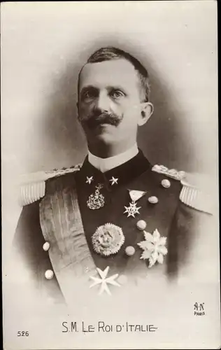 Ak S. M. Le Roi d'Italie, Männerportrait, Adel