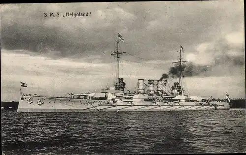 Ak Deutsches Kriegsschiff, SMS Helgoland, Linienschiff