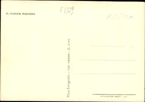 Ak Italienisches Kriegsschiff, R. Marina Italiana, Scheinwerfer