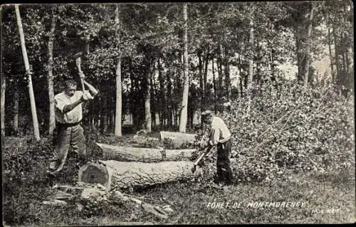 Ak Montmorency Val d’Oise, Forêt de Montmorency, Bûcherons