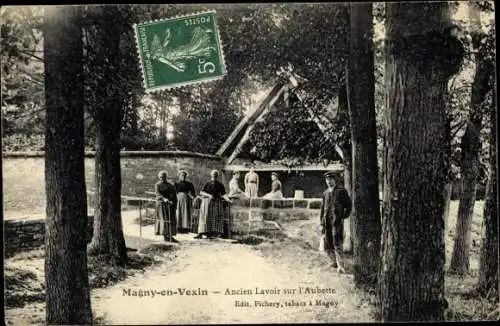 Ak Magny en Vexin Val-d’Oise, Ancien Manoir sur l´Aubette