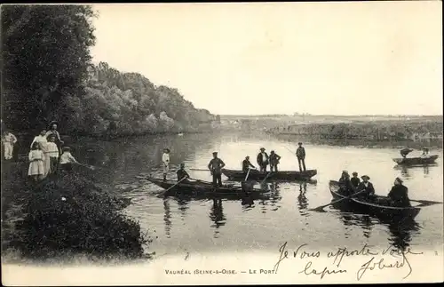 Ak Vauréal Val d´Oise, Le Port