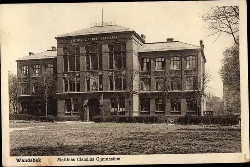 Ak Hamburg Wandsbek, Matthias Claudius Gymnasium