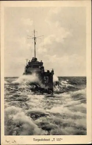 Ak Deutsches Kriegsschiff, Torpedoboot T 157, Kaiserliche Marine