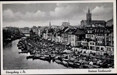 Ak Kaliningrad Königsberg Ostpreußen, Unterer Fischmarkt