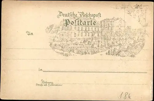 Litho Falkenberg an der Elster, Hotel Kronprinz, Gartenpartie