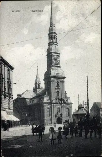 Ak Hamburg Altona, Blick auf die Hauptkirche St. Trinitatis