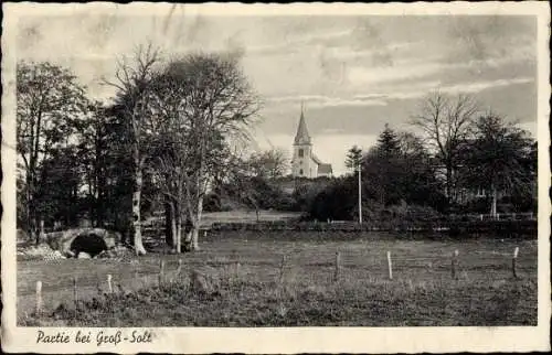 Ak Groß Solt Großsolt in Schleswig Holstein, Blick zur Kirche