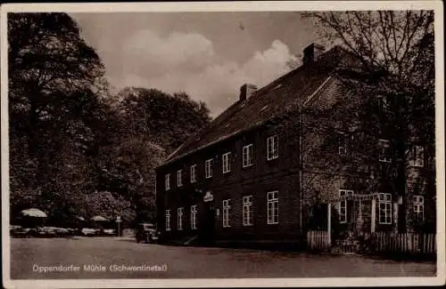 Ak Oppendorf Schönkirchen in Holstein, Gasthaus Oppendorfer Mühle, Schwentinetal