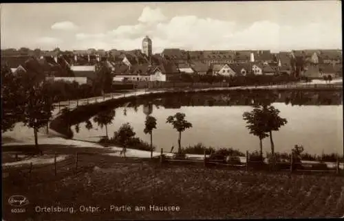 Ak Szczytno Ortelsburg Ostpreußen, Partie am Haussee