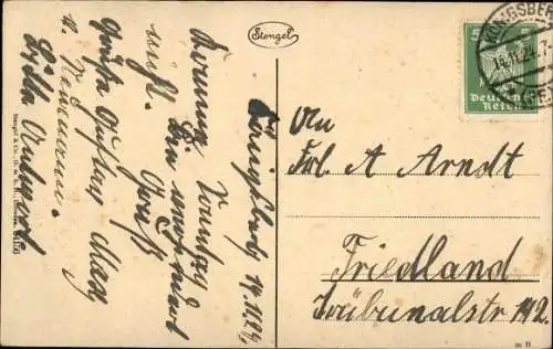 Ak Kaliningrad Königsberg Ostpreußen, Schlossteich mit Börsengarten