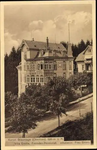 Ak Braunlage im Oberharz, Villa Emilie, Fremdenpensionat