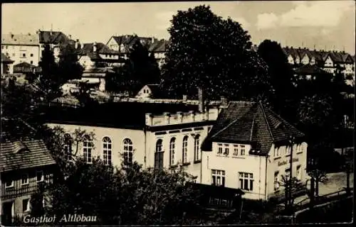 Ak Altlöbau Löbau in Sachsen, Teilansicht mit Gasthof Altlöbau