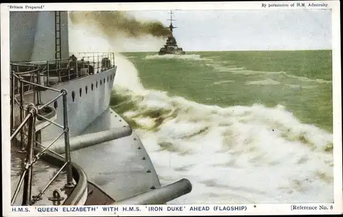 Ak Britische Kriegsschiffe, HMS Queen Elizabeth, HSM Iron Duke, Flagship