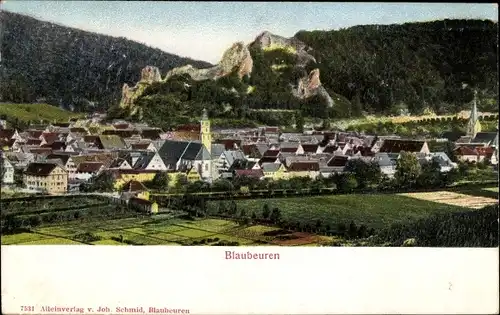 Ak Blaubeuren in Württemberg, Totalansicht der Ortschaft