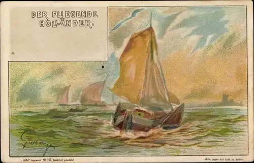 Halt gegen das Licht Künstler Litho Der Fliegende Holländer