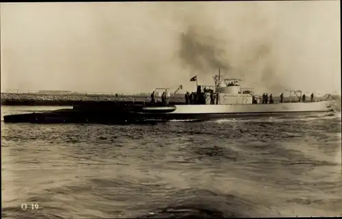 Foto Ak Niederländisches U Boot, O 19