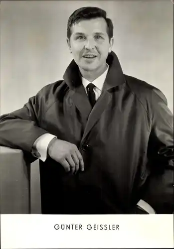 Ak Sänger, Günter Geissler, Portrait, Mantel
