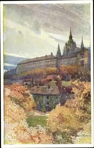 Künstler Ak Setelik, J., Praha Prag Tschechien, Pod Hradem, Chateau Royal