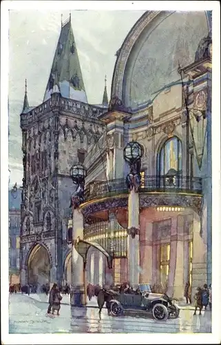 Künstler Ak Setelik, J., Praha Prag Tschechien, Pred Obecnim domem prazskym