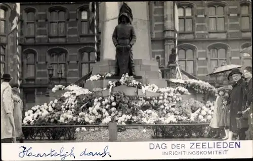 Foto Ak Anvers Antwerpen Flandern, Dag der Zeelieden, Inrichtingskomiteit, Denkmal