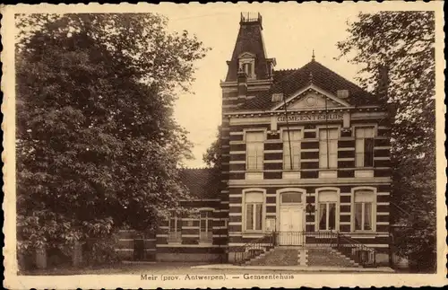 Ak Meir Flandern Antwerpen, Gemeentehuis