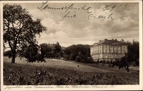 Ak Wiesbaden in Hessen, Jagdschloss u. Restauration Platte