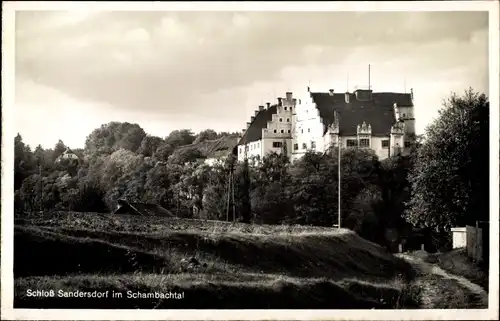 Ak Sandersdorf Altmannstein in Oberbayern, Schloss Sandersdorf im Schambachtal