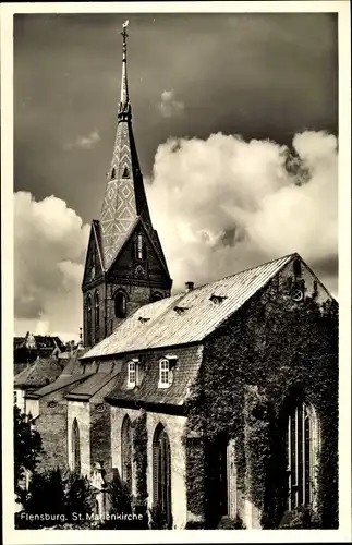 Ak Flensburg in Schleswig Holstein, St. Marienkirche