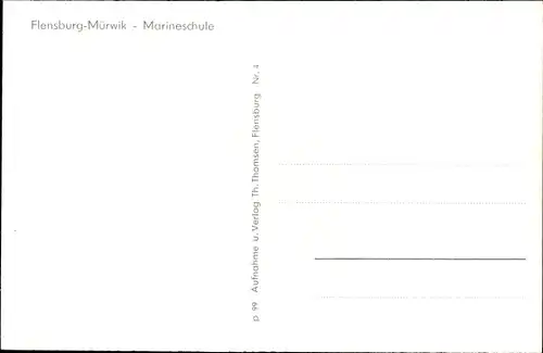 Ak Mürwik Flensburg in Schleswig Holstein, Marineschule